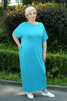 Жен. платье "Айлин" Бирюзовый р. 62