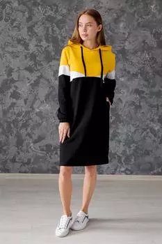 Жен. платье "Альфа" Черный р. 54