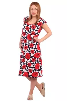 Жен. платье арт. 16-0519 Красный р. 56