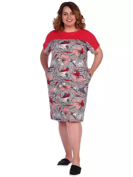 Жен. платье арт. 16-0572 Красный р. 68