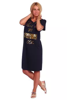 Жен. платье арт. 17-0027 Темно-синий р. 58
