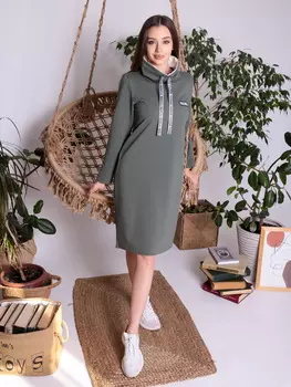 Жен. платье "арт. 17-0046 Хаки" р. 54