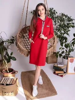 Жен. платье "арт. 17-0046 Красный" р. 58