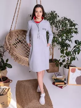 Жен. платье "арт. 17-0046 Серый" р. 46