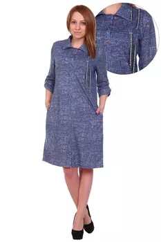 Жен. платье арт. 17-0127 Синий р. 50
