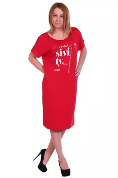 Жен. платье арт. 17-0140 Красный р. 56