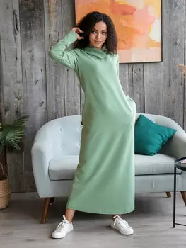 Жен. платье "арт. 17-0264 Оливковый" р. 48