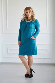 Жен. платье "арт. 19-0005 Темно-изумрудный" р. 46