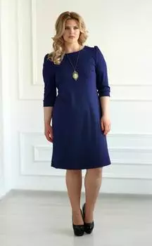 Жен. платье "арт. 19-0069 Темно-синий" р. 44