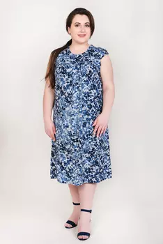Жен. платье "арт. 19-0138 Индиго" р. 50