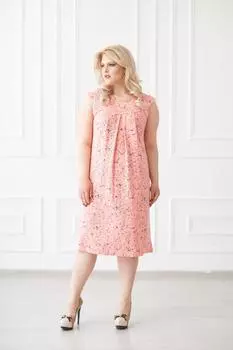 Жен. платье "арт. 19-0138 Персиковый" р. 44