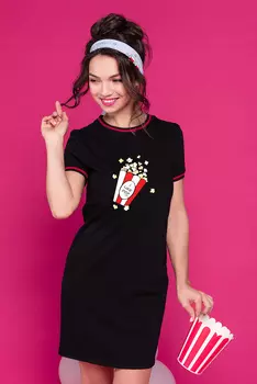 Жен. платье "арт. 19-0397 Черный" р. 42