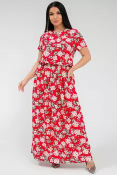 Жен. платье "арт. 19-0410 Красный" р. 50