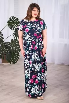 Жен. платье арт. 19-0410 Синий р. 44