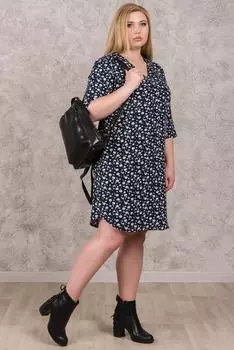 Жен. платье "арт. 19-0468 Синий" р. 48