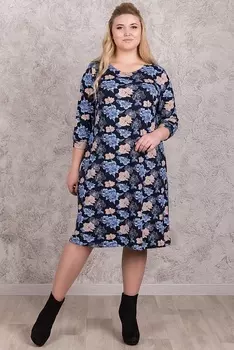 Жен. платье арт. 19-0569 Голубой р. 52