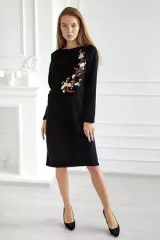 Жен. платье "Асель Черный" р. 48