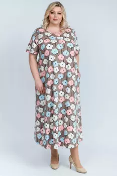 Жен. платье домашнее арт. 19-0756 Капучино р. 58