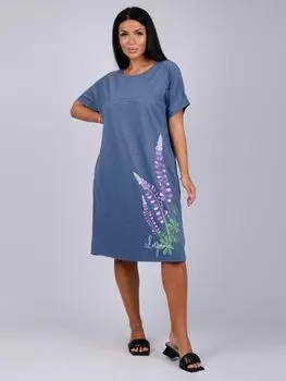 Жен. платье домашнее "Люпин" Индиго р. 54
