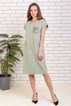 Жен. платье "Family Look" Зеленый р. 44