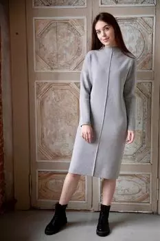 Жен. платье "Хлоя Серый" р. 48