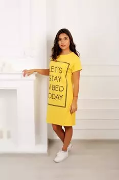 Жен. платье "Элефант" Желтый р. 56