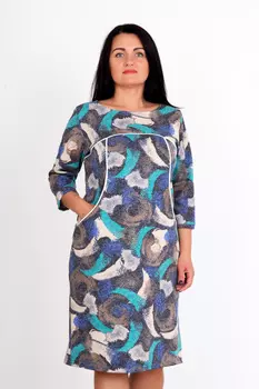 Жен. платье "Маринель" Бирюзовый р. 48