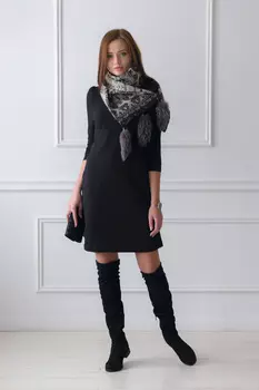 Жен. платье "Модное Черный" р. 46