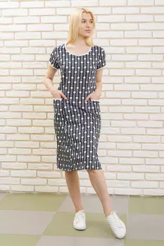 Жен. платье "Нинель" Синий р. 62