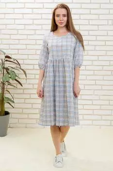 Жен. платье "Пленэр" Голубой р. 48