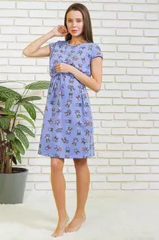 Жен. платье "Подарок" Голубой р. 52