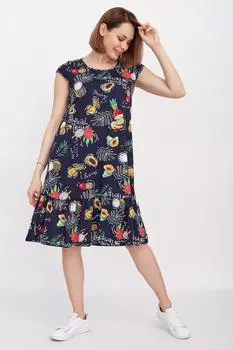 Жен. платье повседневное "Александра Темно-синий" р. 44