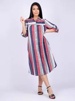 Жен. платье повседневное "Анита Красный" р. 48