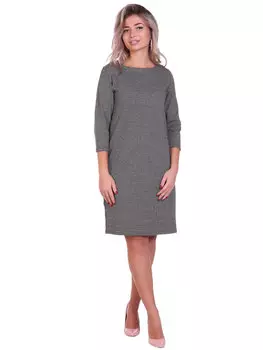 Жен. платье повседневное арт. 16-0691 Темно-серый р. 56