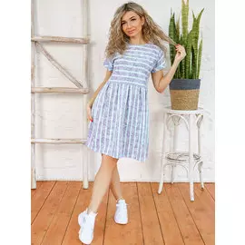 Жен. платье повседневное "арт. 16-0727 Ментоловый" р. 50