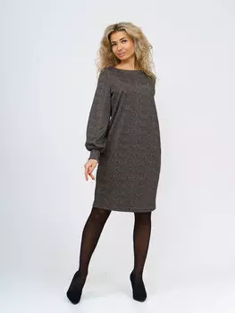 Жен. платье повседневное арт. 16-0928 Бежевый р. 50