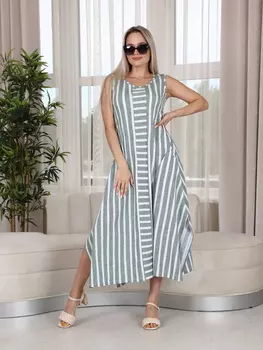 Жен. платье повседневное "арт. 17-0360 Зеленый" р. 58