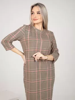 Жен. платье повседневное арт. 17-0403 Бежевый р. 60