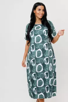 Жен. платье повседневное арт. 23-0534 Зеленый р. 60