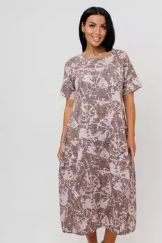 Жен. платье повседневное "арт. 23-0534 Коричневый" р. 60