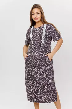 Жен. платье повседневное арт. 23-0538 Коричневый р. 50