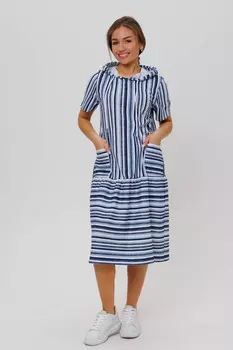 Жен. платье повседневное арт. 23-0544 Голубой р. 52