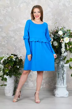 Жен. платье повседневное арт. 24-0048 Бирюзовый р. 44