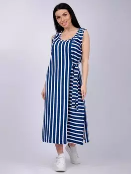 Жен. платье повседневное "Бали" Синий р. 58