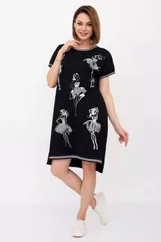 Жен. платье повседневное "Болеро Черный" р. 52-54