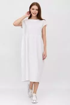 Жен. платье повседневное "Бриз Белый" р. 48