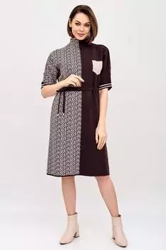 Жен. платье повседневное "Джулия" Коричневый р. 50