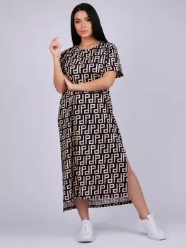 Жен. платье повседневное "Гриф" Синий р. 46