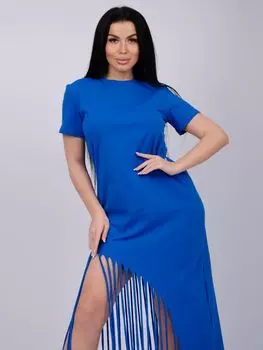 Жен. платье повседневное "Калипсо" Васильковый р. 50