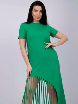 Жен. платье повседневное "Калипсо" Зеленый р. 54